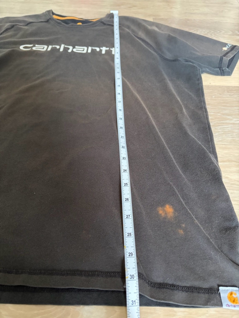 Carhartt Force Logo Tee Black Relaxed Fit XL Workwear Shirt - Picture 4 of 7